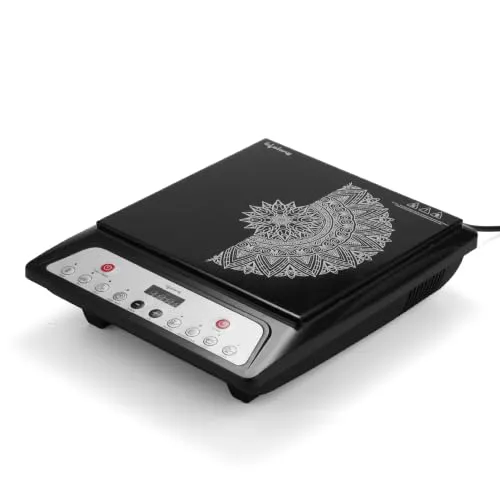 Lifelong 1800 Watt Induction Stove With Surge Protection, Electric Induction, 7 Preset Indian Menu Options, Auto Shut Off&Temperature Control with Voltage Protection, 1 Year Manufacturer's Warranty