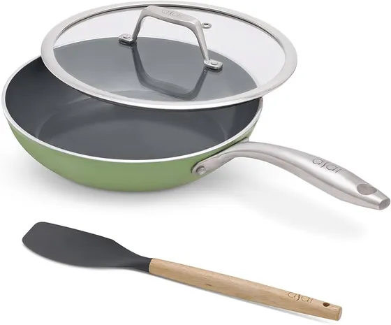 Ceramic Pan with Lid | Green (24cm)