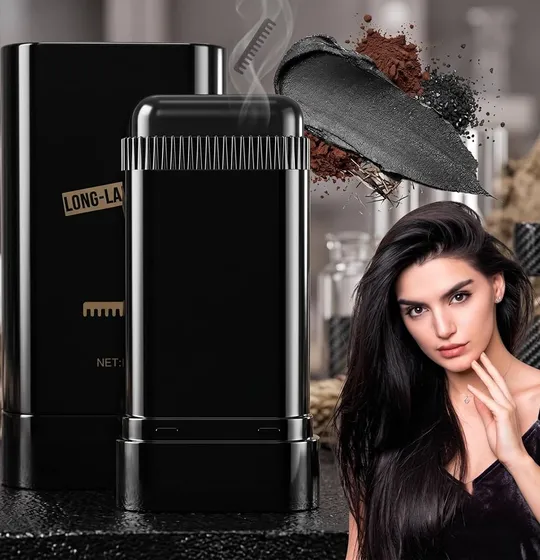 New Hair Color Comb Stick, Waterproof and Sweat-Proof Instant Hair Dye Stick Grey Hair Coverage for Men & Women, Easy Application (BLACK