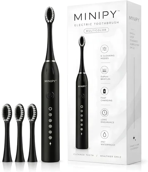 Electric Toothbrush With 4 Brush Heads