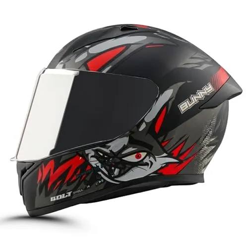 Vega Bolt Bunny Black Neon Blue Helmet-L