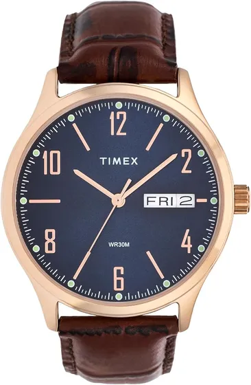 TIMEX Classics Analog Watch for Men with Round Dial & Water Resistant Man's Wrist Watches