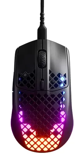 SteelSeries Aerox 3 - Super Light Gaming Mouse - 8,500 CPI TrueMove Core Optical Sensor - Ultra-Lightweight Water Resistant Design - Universal USB-C connectivity, Black