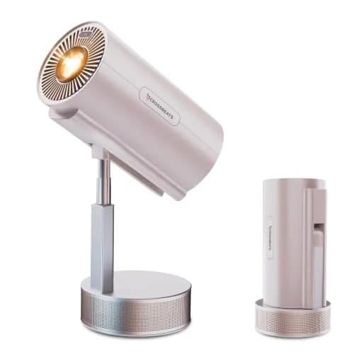 Crossbeats Lumex PRO Projector 4k Ultra HD Mini Projector for Room | Gold
