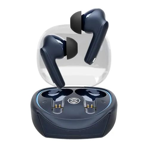 Wireless Earbuds, TWS Bluetooth 5.3, ENC, Touch Controls, Blue