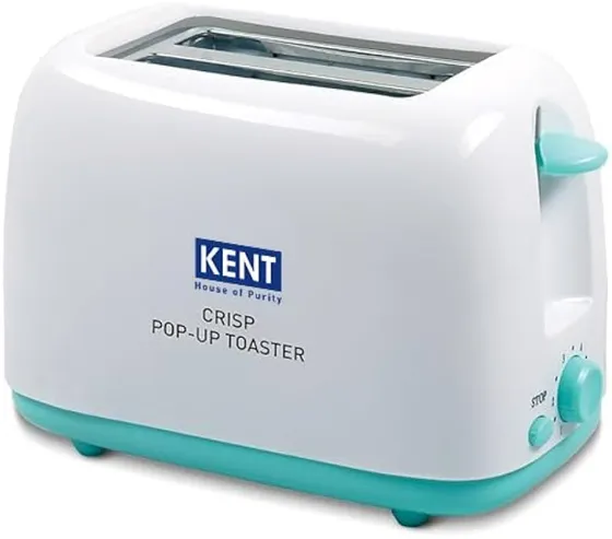 KENT Crisp Pop Up Toaster 750 Watts | 2 Slice Automatic Pop Up Electric Toaster