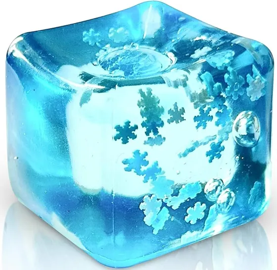 Snowflake Ice Cube Stress Ball – Gel Filled Slow-Rise Squishy Fidget for Kids & Adults, Anxiety Relief Therapy Toy, Office & Classroom Squeeze, Pack of 1