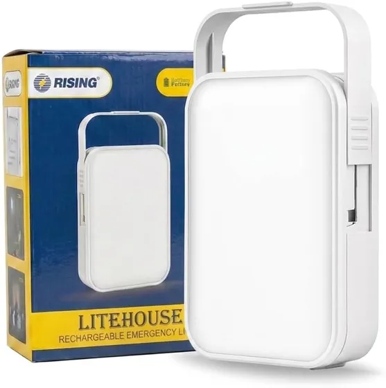 RISING LITEHOUSE Rechargeable Emergency Light, 12W LED Power