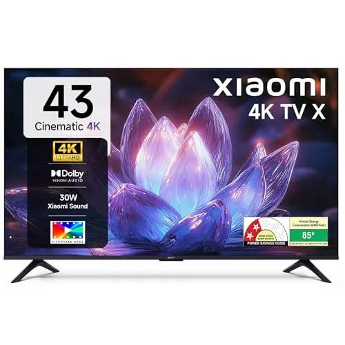 Xiaomi (108 cm) 43 inch X 4K Ultra HD Smart | Dolby Vision | Eye Care Mode | Google TV