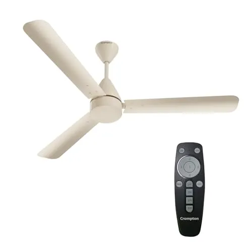 Crompton Energion Hyperjet 1200mm BLDC Ceiling Fan | Point Anywhere Remote Control | BEE 5 Star Rated Energy Efficient | Superior Air Delivery | Anti-Rust | 2 Year Manufacturer War
