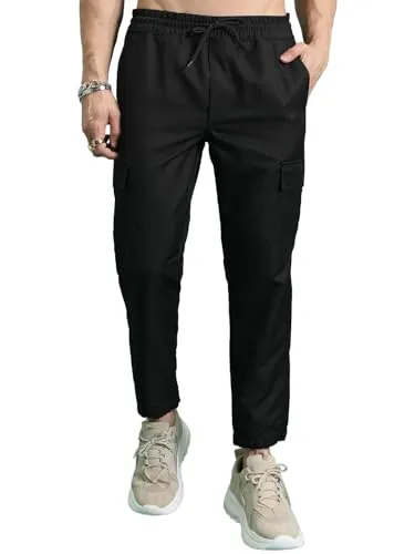 Highlander Men's Cargo Jogger Trousers| Utility Pockets | Trouser for Men | Men Trousers