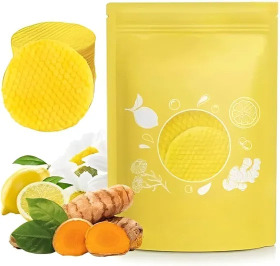 Kojic Acid & Turmeric Cleansing Pads for Face – Gentle Exfoliation & Oil Control – Brightening Skincare for All Skin Types – Mild, Non-Irritating Formula(60pads)
