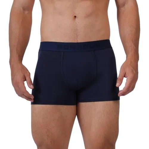 Bonjour Men’s Bamboo Trunks | Premium Bamboo Underwear for Men | Ultra Soft, Breathable, Odour-Free, Anti-Bacterial, Moisture-Wicking & Stretchable | All-Day Comfort Navy