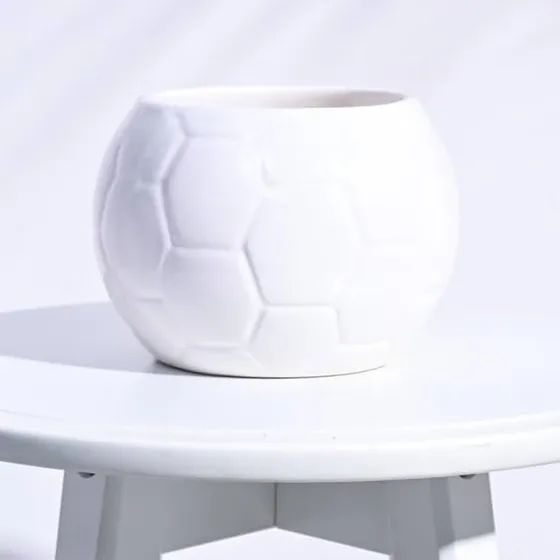 UGAOO Football Ceramic Pot (White)