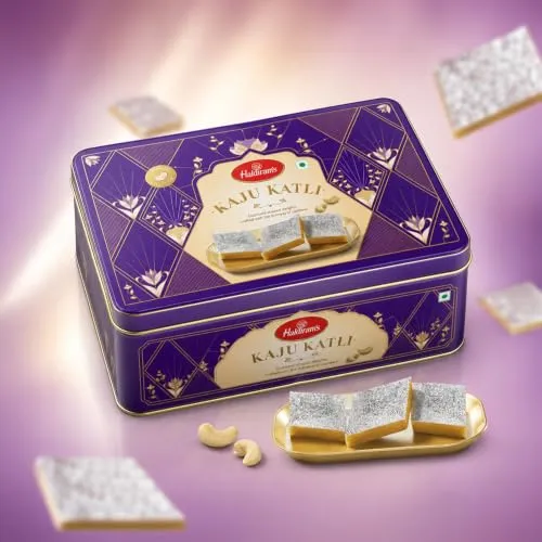 Haldiram's Premium Kaju Katli Tin Sweets Gift Pack 400g