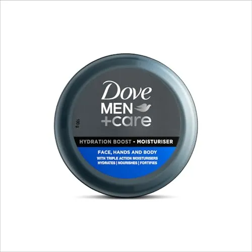 DOVE Men+Care, with Vitamin B3, Hydration Boost Moisturizer, for refreshed hydrated Skin, long lasting hydration, 100gm
