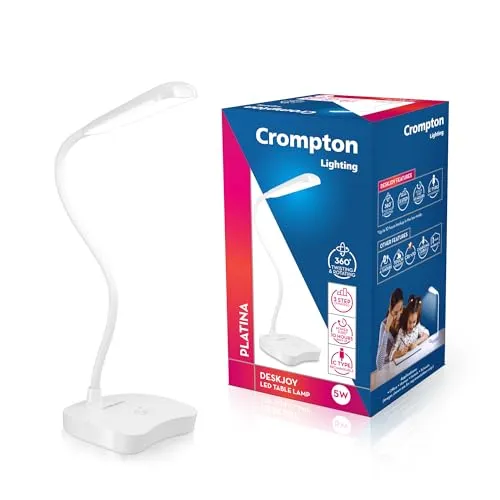 Crompton DeskJoy 5W USB-C LED Table Lamp | Touch Dimming, Pack of 1