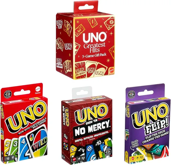 UNO 4-in-1 Card Games Gift Pack now
