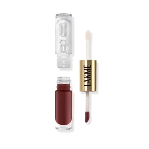 Lakme 9to5 Double Duty Matte to Glass Liquid Lip - Tropical Princess 7.6ml