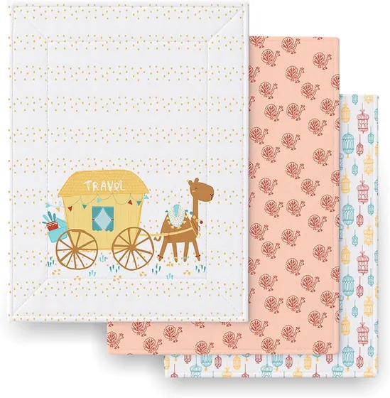 TIDY SLEEP Waterproof Diaper Changing Mat for Newborn Baby | Soft Cotton Top, Foam Cushion & Waterproof TPU Backing | Bed Protector Dry Sheet | Anti-Slip, Machine Washable | 65 x 45 cm