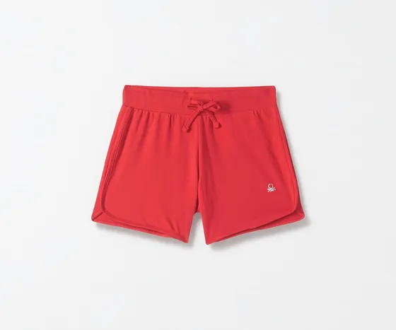United Colors of Benetton Solid Shorts - with Glitter Logo —