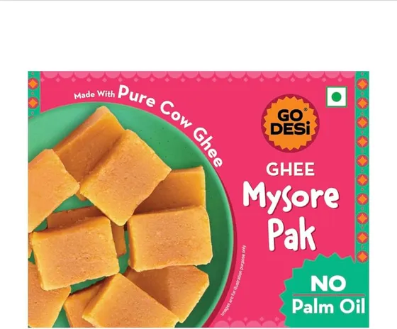 GO DESi - Mysore Pak | Made with Desi Ghee | Indian Mithai | Sweets Gift Pack | 150 grams