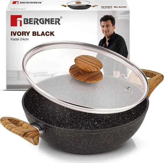 Bergner Non-Stick Kadhai, 2.5L