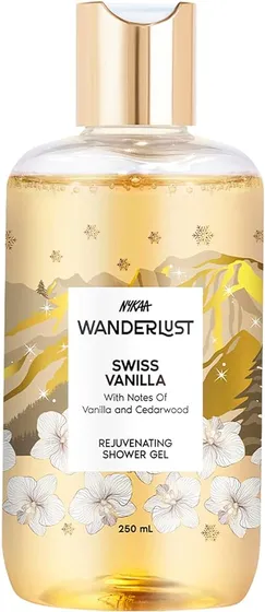 Grab Fast : Nykaa Wanderlust Swiss Vanilla Hydrating Perfume Body Wash, Vanilla & Cedarwood
