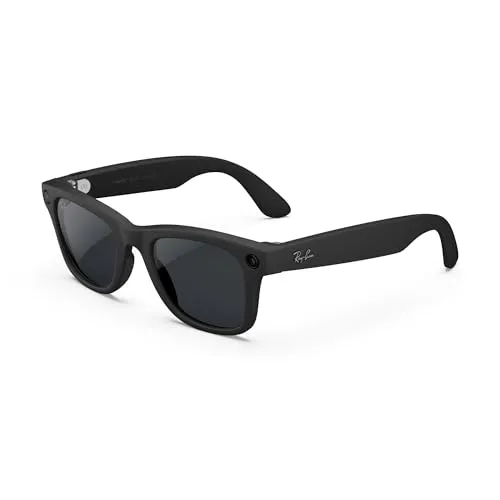 Meta Ray-Ban (Gen 2), Wayfarer Large, Matte Black | Smart AI Glasses for Men, Women — 2X Battery Life — 3K Ultra HD Resolution — 12 MP Ultra-Wide Camera, Audio, Video — Transitions® Grey Lenses